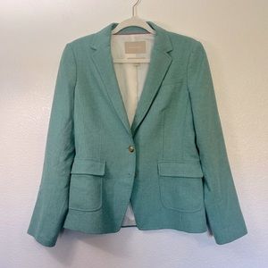 Banana Republic Aqua Blue Wool Blend Blazer